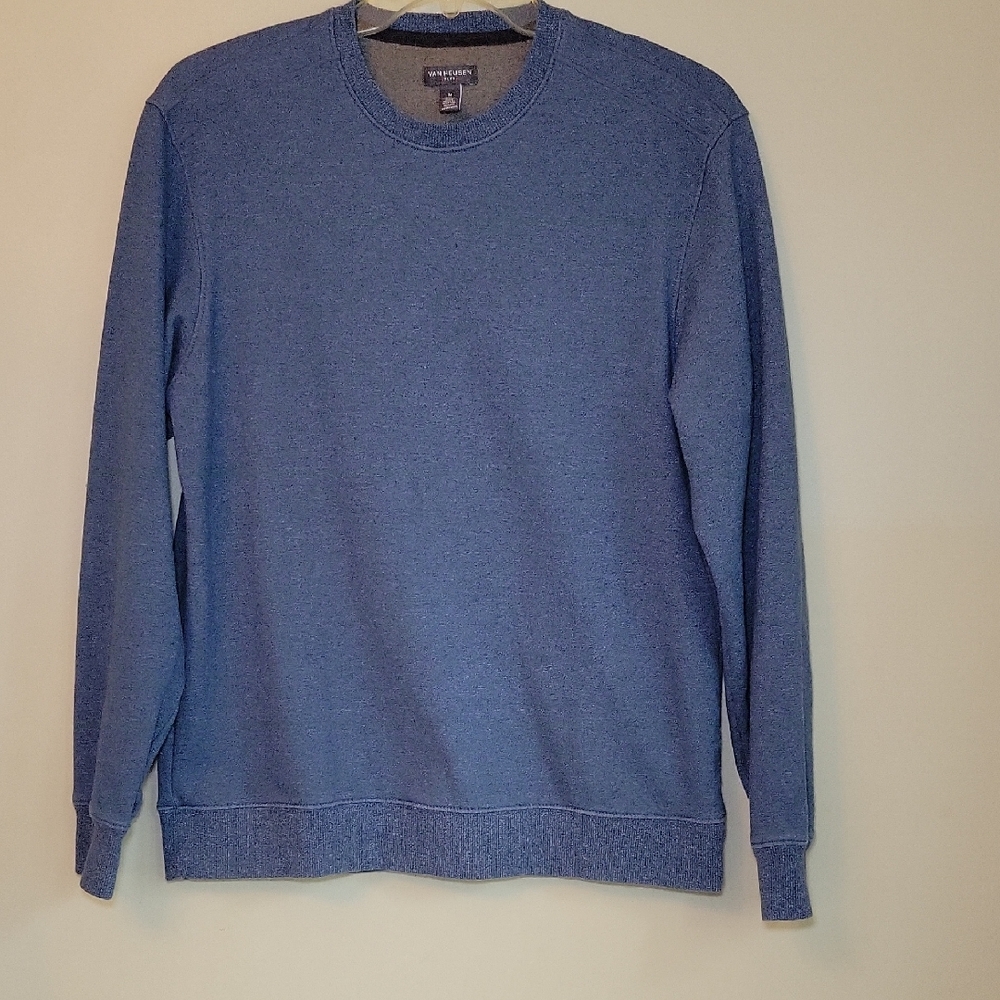 Van‎ Heusen Flex Men's Crewneck Sweatsirt- Blue Medium